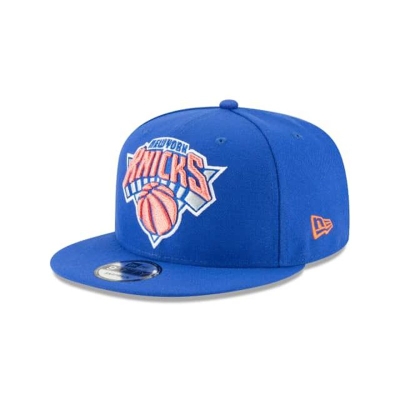 Blue New York Knicks Hat - New Era NBA Squad Twist 9FIFTY Snapback Caps USA3196208